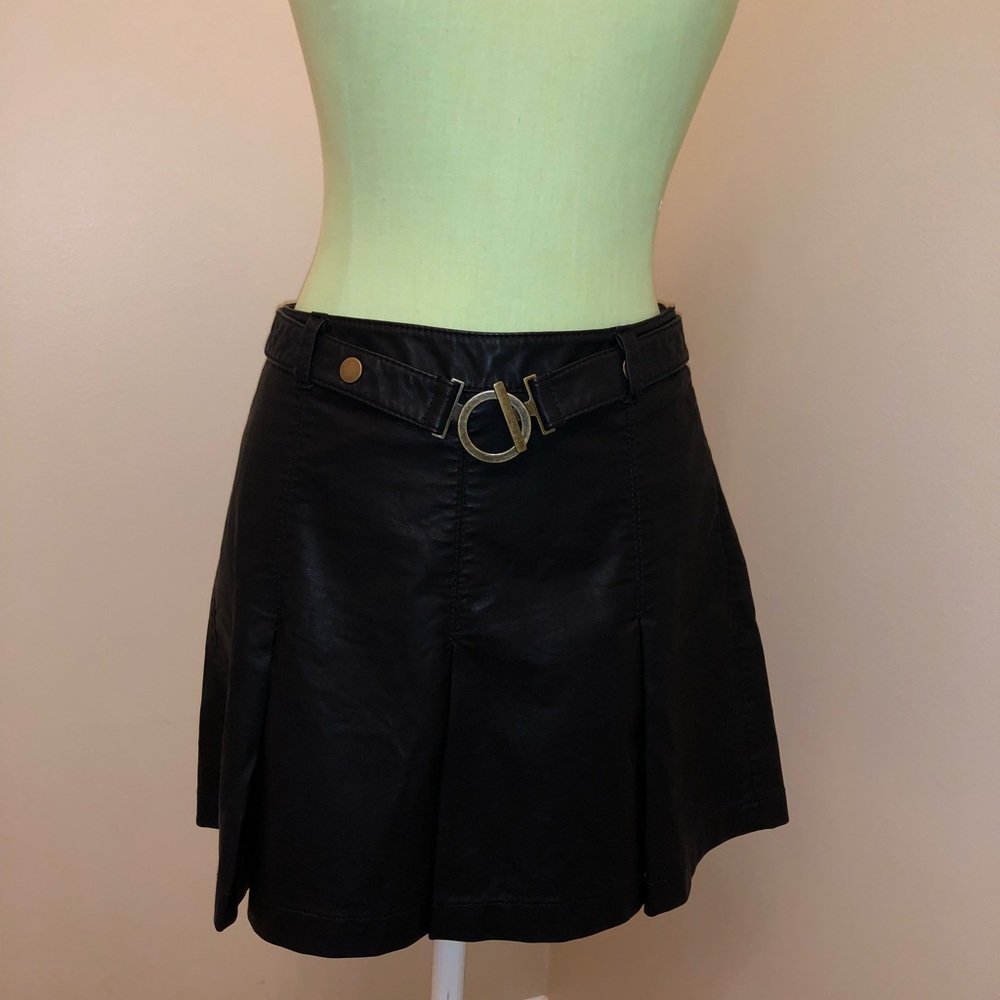 Free people Leather skirt.